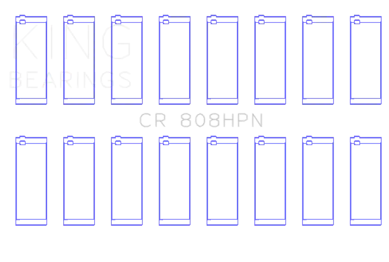 King Chevrolet BBC 369-502 Gen IV/V/VI (Size STDX) Connecting Rod Bearing Set