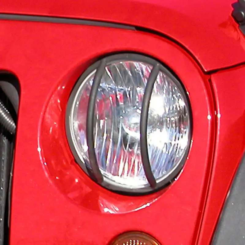 Rugged Ridge Jeep Wrangler JK Black Headlight Euro Guards