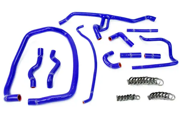 HPS Blue Reinforced Silicone Heater Hose Kit Coolant for BMW 96 99 E36 M3 L (57-1488-BLUE)