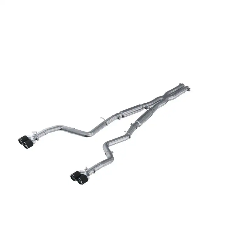 MBRP Dodge Challenger RT 5.7L T304 SS 3in Dual Rear Cat-back CF Quad Tips - Street
