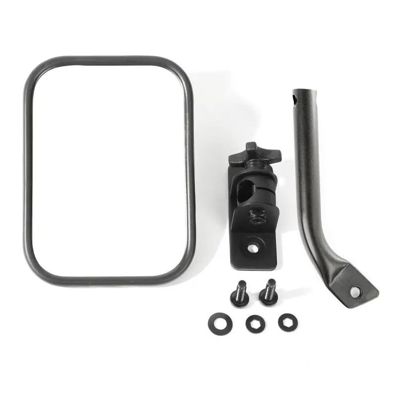 Rugged Ridge Jeep Wrangler Textured Black Rectangluar Stubby Trail Mirror
