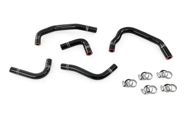 HPS Black Reinforced Silicone Heater Hose Kit Coolant for Jeep 12 17 Wrangl (57-1285H-BLK)