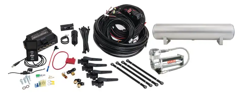 Air Lift Performance 3H (3/8 Air Line 4 Gal 5-Port Raw Aluminum Tank VIAIR 444C Comp)