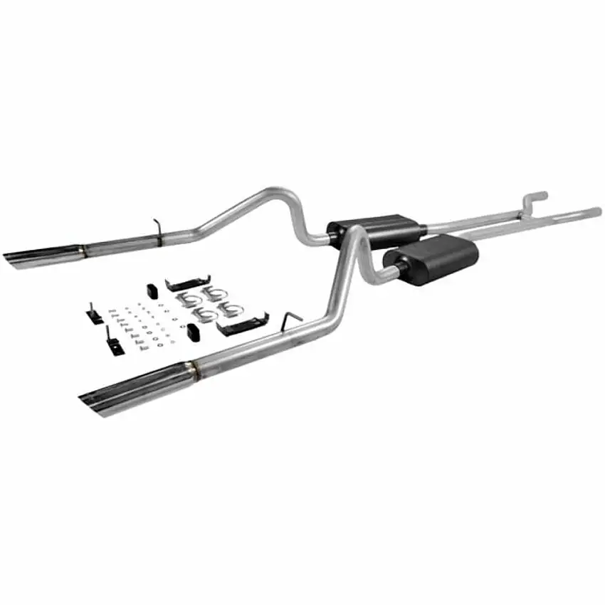 1966-1967 Ford Fairlane Header-back Exhaust System Flowmaster American Thunder 1