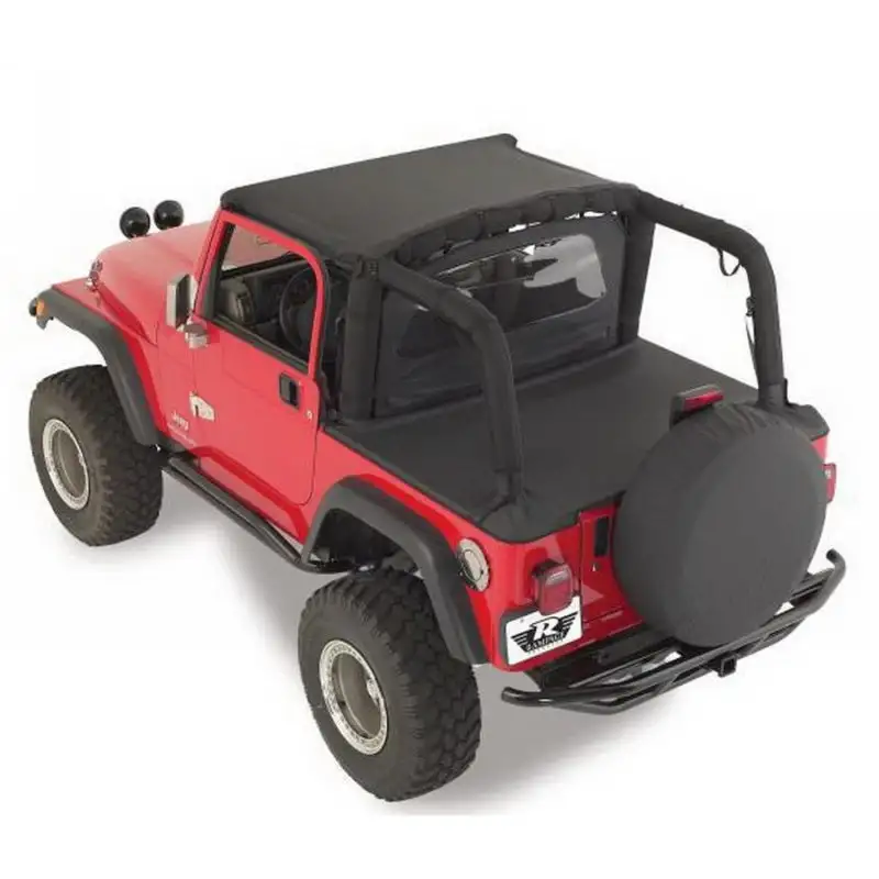 Rampage Jeep Wrangler(YJ) Tonneau Cover - Black Denim