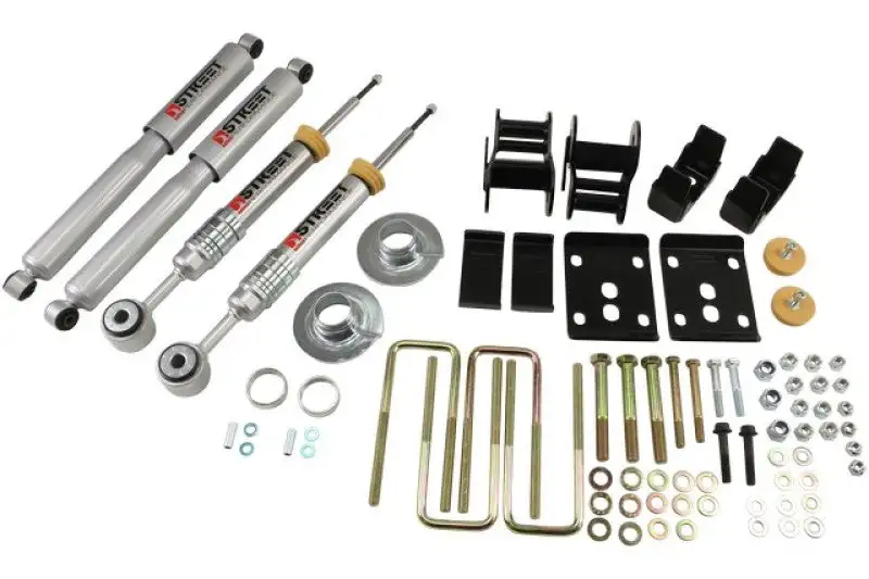 Belltech Lowering Kit Ford F150 Ext Cab/Quad Cab Short Bed 2WD 2in or 3in F/4in Rear w/ Shocks