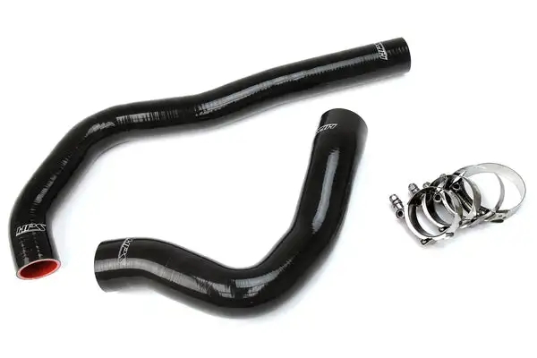 HPS Black Reinforced Silicone Radiator Hose Kit Coolant for Dodge 99 02 Ram (57-1222-BLK)