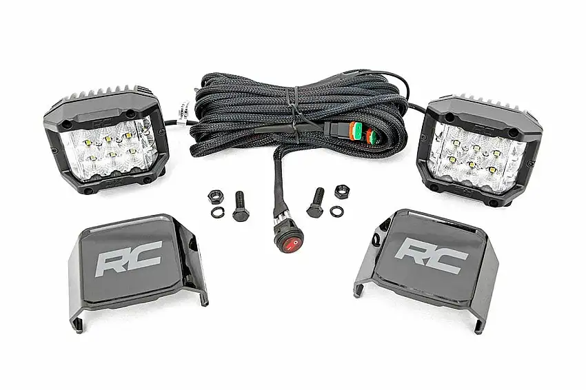3 Inch Chrome Series LED Lights; Wide Angle Osram; Pair 70904