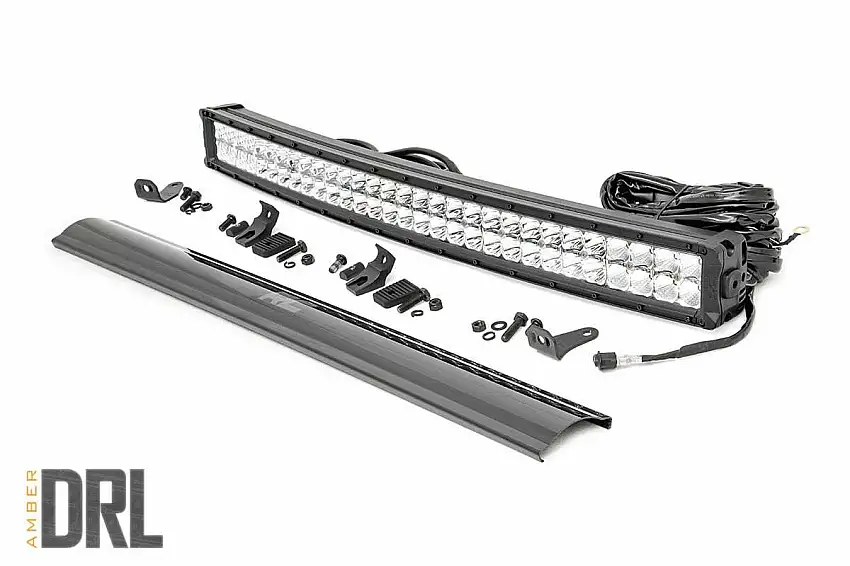 30 Inch Chrome Series LED Light Bar; Curved; Dual Row; Cool White DRL 72930D
