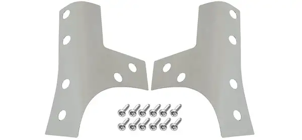 Jeep JK Windshield Support Overlays Pair 07-18 Wrangler JK Polished Silver Kentrol - Kentrol - 30074