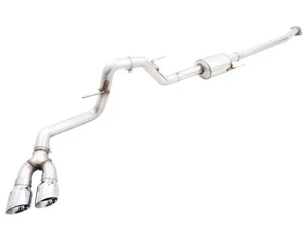AWE Tuning 0FG Dual Side Exit Exhaust for '21+ Ford F-150 - 4.5" Chrome Silver Tips (3015-22067)