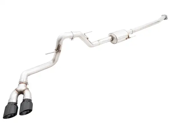 AWE Tuning 0FG Dual Side Exit Exhaust for '21+ Ford F-150 - 4.5" Diamond Black Tips (3015-23059)