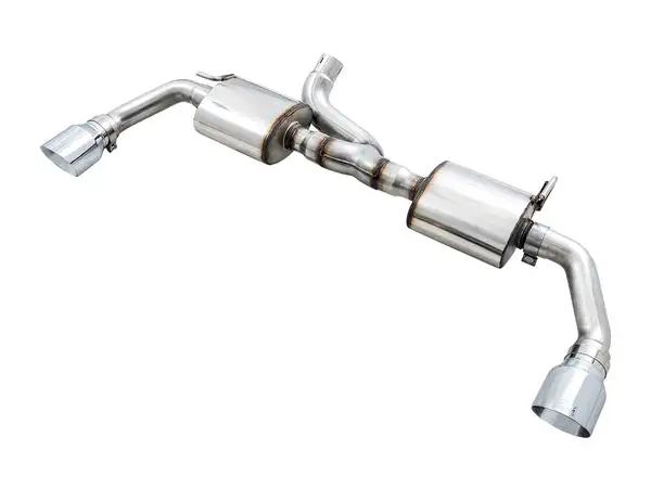 AWE Tuning Tread Edition Axleback Dual Exhaust for Jeep JK/JKU 3.6L - Chrome Silver Tips (3015-32003)