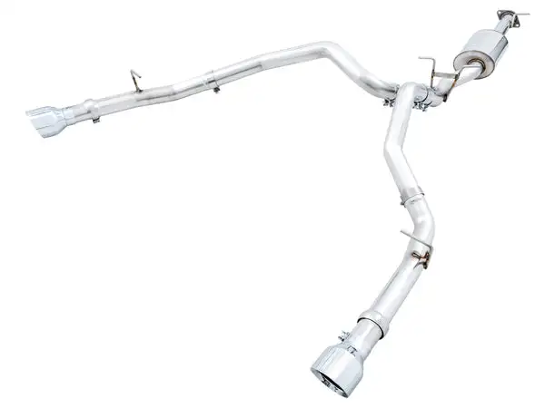 AWE Tuning 0FG Dual Rear Exit Catback Exhaust for 5th Gen RAM 1500 5.7L (with bumper cutouts) - Chrome Silver Tips (3015-32005)