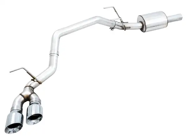 AWE Tuning 0FG Single Side Exit Catback Exhaust for 4th Gen RAM 1500 5.7L (without bumper cutouts) - Dual Chrome Tips (?3015-32304)