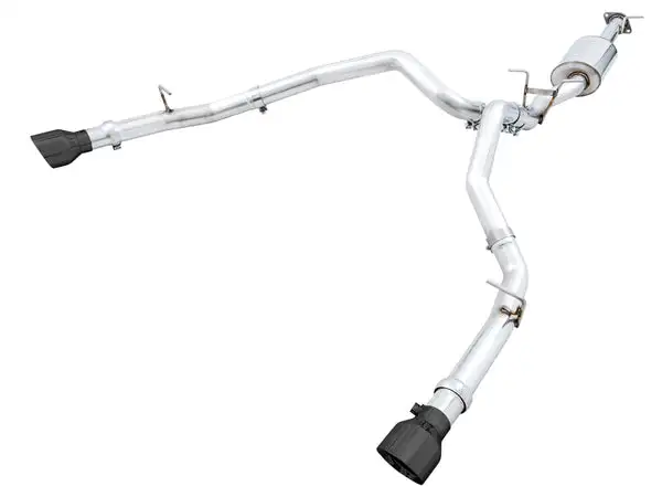 AWE Tuning 0FG Dual Rear Exit Catback Exhaust for 5th Gen RAM 1500 5.7L (with bumper cutouts) - Diamond Black Tips (3015-33006)