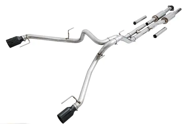 AWE Tuning 0FG Exhaust for Gen 2 Ford Raptor (Resonated Performance Cat-back) - Diamond Black 5" Tips (3015-33106)