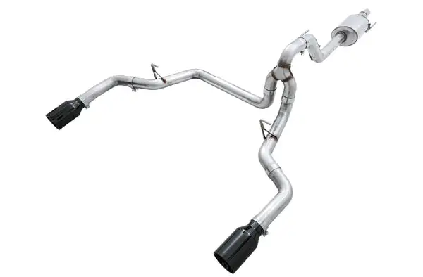 AWE Tuning 0FG Dual Exit Exhaust for '15-'20 F-150 - 5" Diamond Black Tips (3015-33120)