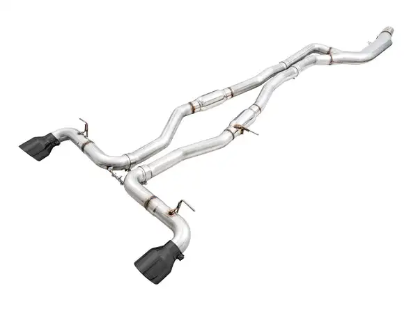 AWE Tuning Resonated Track Edition Exhaust for A90 Supra - 5" Diamond Black Tips (3015-33130)