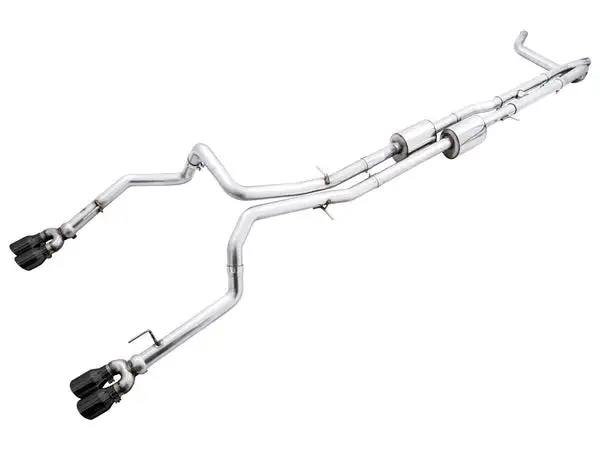AWE Tuning 0FG Catback Exhaust for Silverado ZR2/Sierra AT4X - Quad Diamond Black Tips (3015-43284)