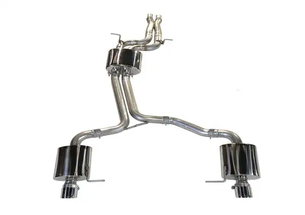 AWE Tuning Non-Resonated Exhaust System (Downpipe-Back) for 8R Q5 3.2L - Chrome Silver Tips (3020-32018)