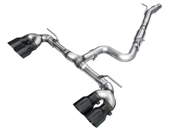 AWE Tuning MK8 Volkswagen Golf R 3in Track Edition Quad Exhaust - Diamond Black Tips (3020-43658)