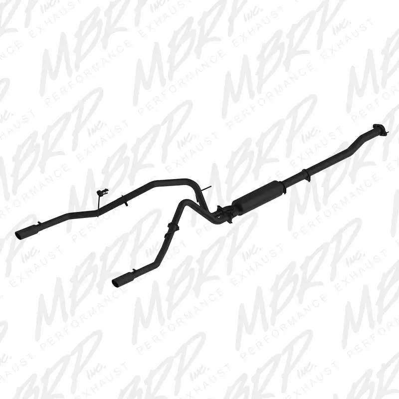MBRP Ford F-150 V6 Ecoboost Black Coated 2.5in Cat-Back Dual Rear Exit Exhaust System