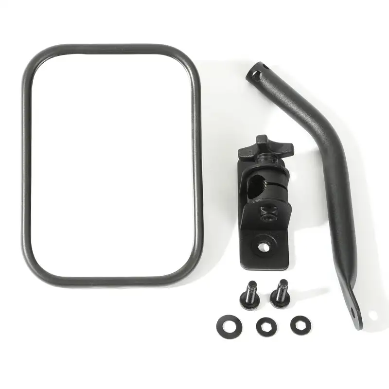 Rugged Ridge Jeep Wrangler Textured Black Rectangluar Quick Release Mirror