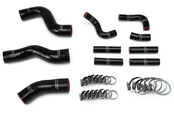 HPS Black Reinforced Silicone Radiator + Pesky Heater Hose Kit 1FZ FE for L (57-1441-BLK)