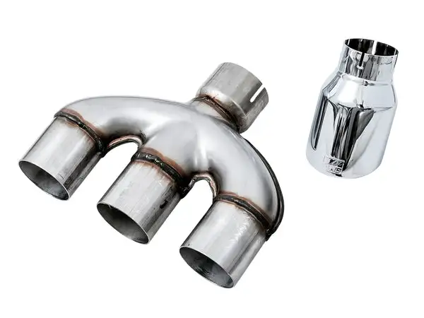 AWE Tuning Dual-to-Triple Tip Conversion for 10th Gen Civic Si - Chrome Silver Tip (AWE Tuning Exhaust required) (3810-52018)