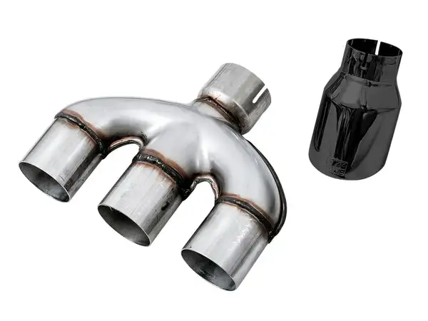 AWE Tuning Dual-to-Triple Tip Conversion for 10th Gen Civic Si - Diamond Black Tip (AWE Tuning Exhaust required) (3810-53020)