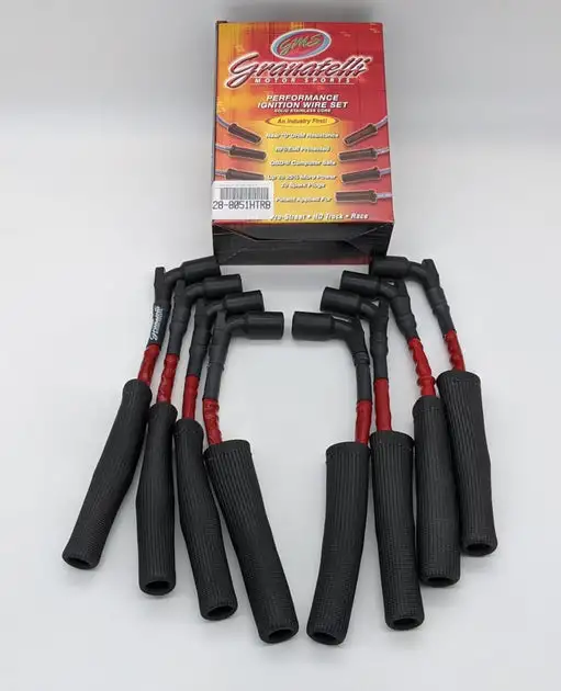 Granatelli 20-23 GM LT2 6.2L Hi-Perf Coil-Near-Plug Wire Connector Kit w/Red Jacket/Black Sleeve
