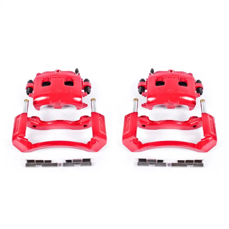 Power Stop 02-05 Dodge Ram 1500 Front Red Calipers w/Brackets - Pair