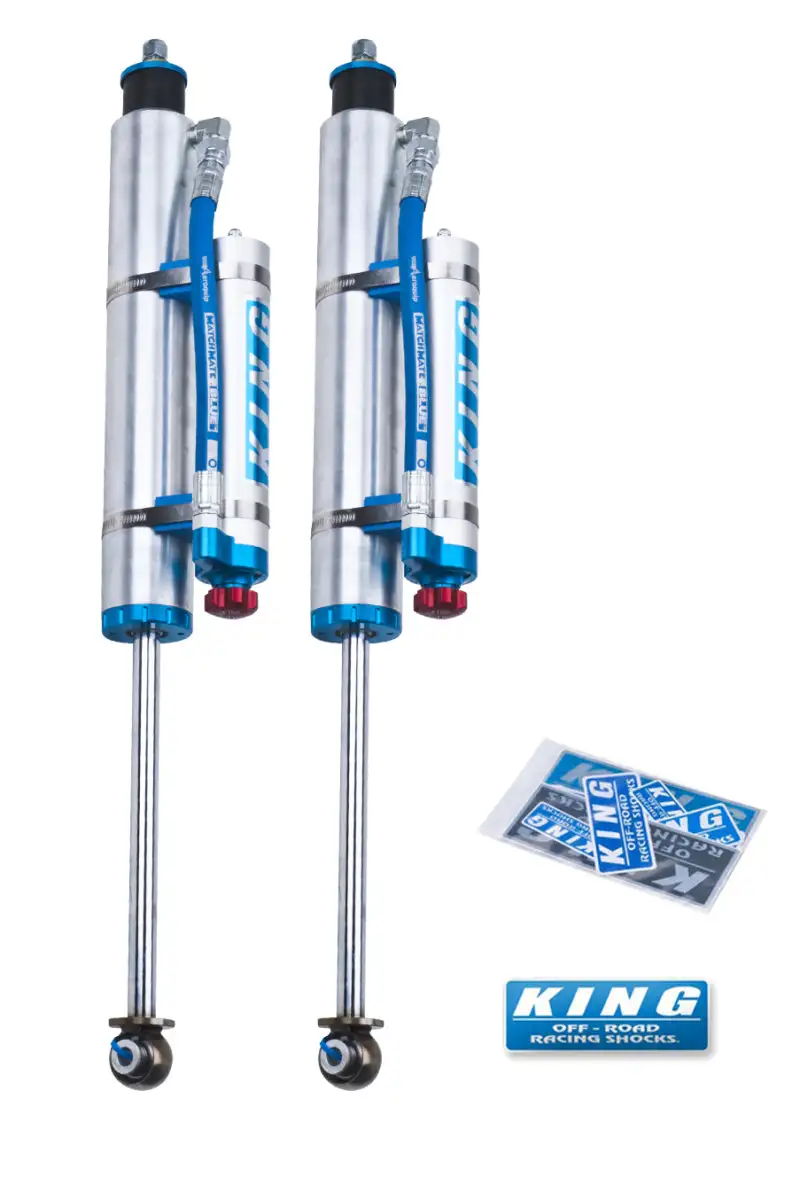 King Shocks Jeep Wrangler TJ Front 2.5 Dia Piggy Hose Res Shock 3-5in Lift w/Adjuster (Pair)