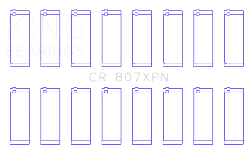 King Chevrolet SBC 262-400ci (Size 001) High Performance Tri-Metal Rod Bearing Set
