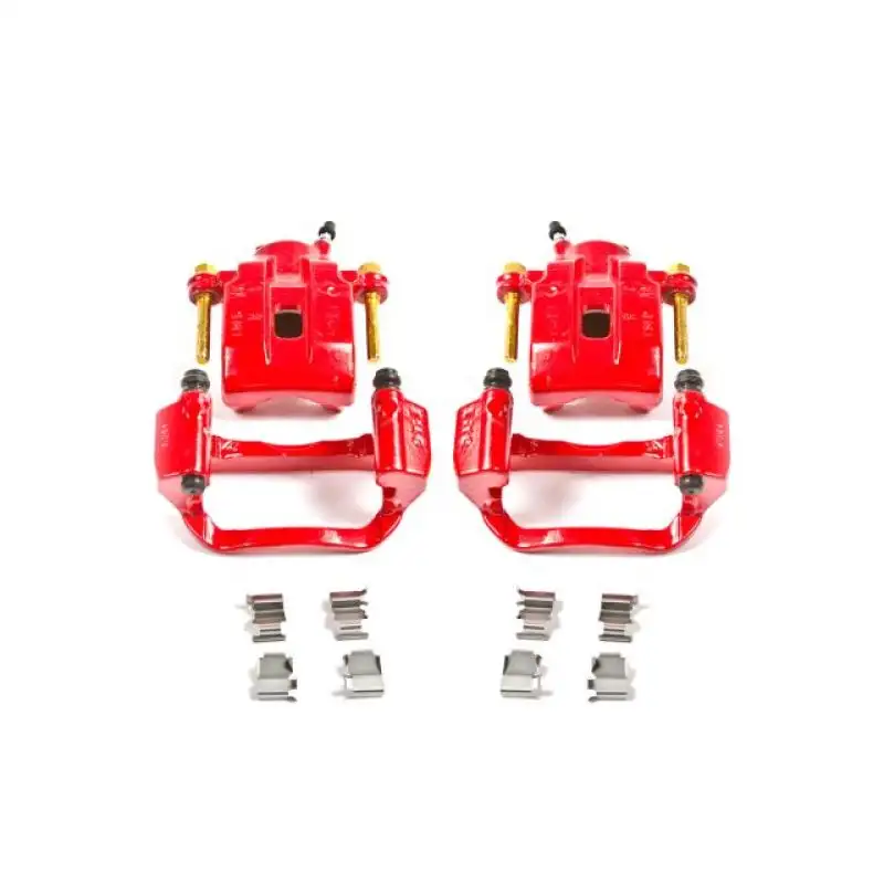 Power Stop 08-15 Toyota Sequoia Rear Red Calipers w/Brackets - Pair