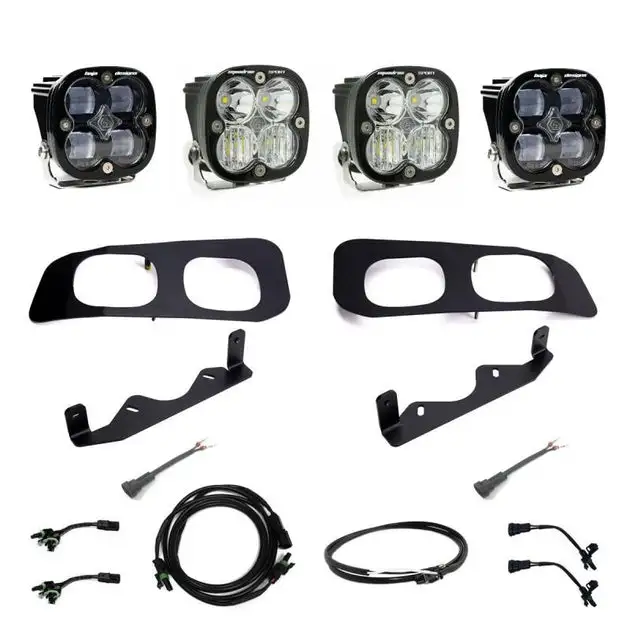 Baja Designs 2023+ Ford F250/F350 Super Duty Squadron SAE/Sport Fog Pocket Kit - Clear
