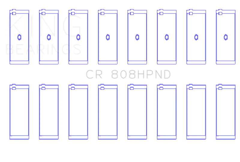 King Chevrolet BBC 369-502 Gen IV, V, VI (Size 010) Performance Connecting Rod Bearing Set - 8