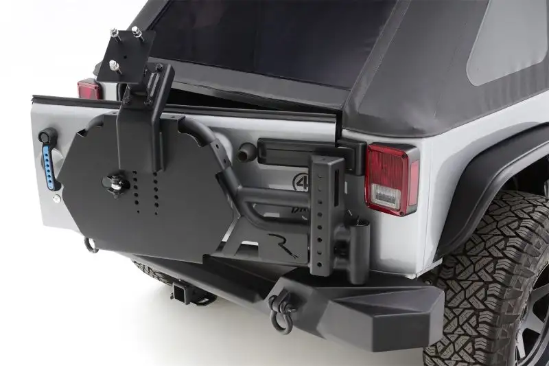 Rampage Jeep Wrangler JK (Incl. Unlimited) Trail Guard Tire Carrier - Black