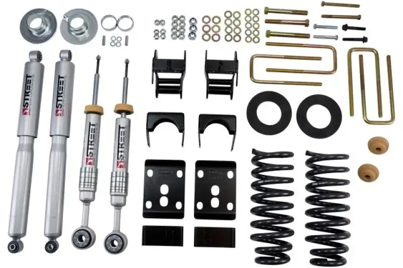 Belltech Lowering Kit Ford F150 Ext Cab Short Bed 2WD 2in or 3in F/4in Rear w/ Shocks