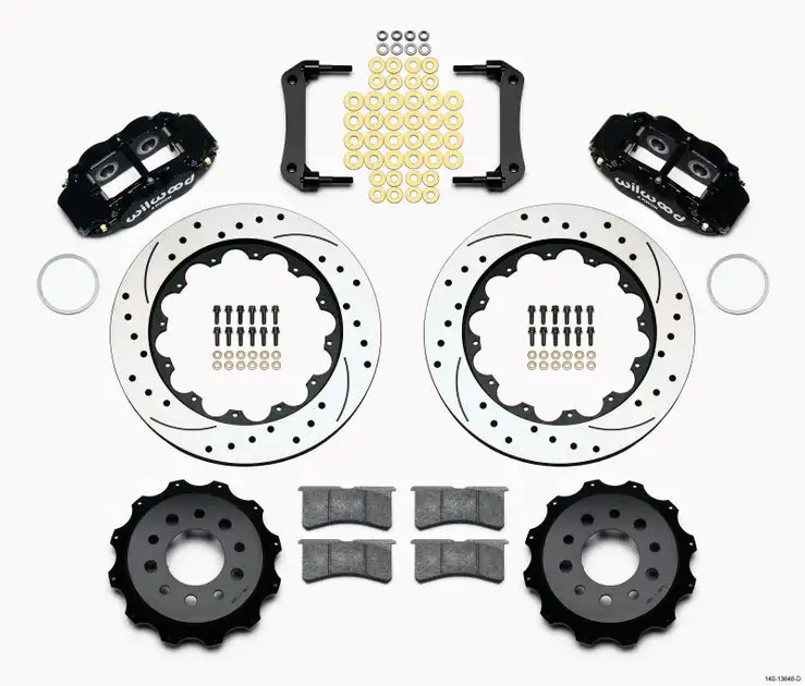 Wilwood Narrow Superlite 4R Rear Kit 14.00in Drilled Morrison Multilink IRS (2010-15 Camaro Based)