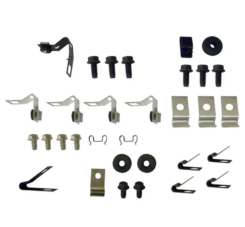 Fits 67 Mustang; 6 cylinder, Hardtop, 2pc Line; Clip Kit-67Z-BF62H