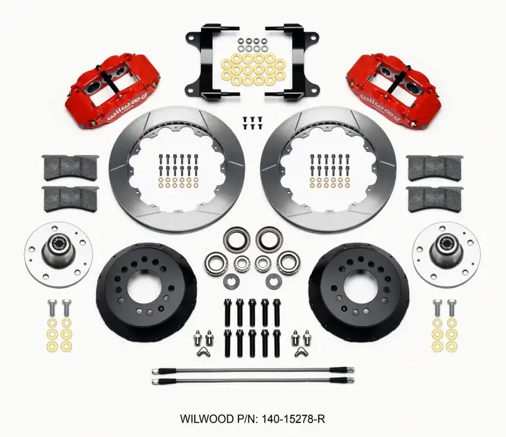 Wilwood Narrow Superlite 6R Front Hub Kit 12.88in Red 82-92 Camaro//Firebird