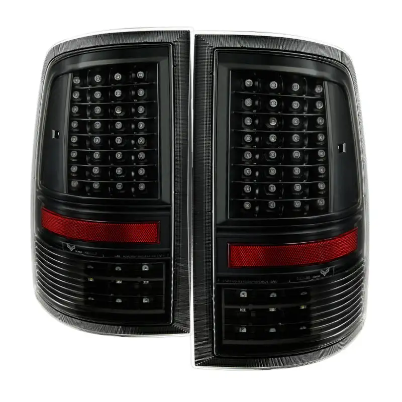 xTune Dodge Ram 1500 09-14 - Incandescent Only C Shape LED Tail Lights- Black ALT-JH-DR09-LED-CS-BK