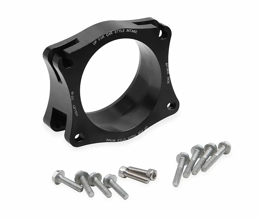 Holley 717-15 - Throttle Body Angle Adapter - for GM LS and LT, and LT4 Intakes