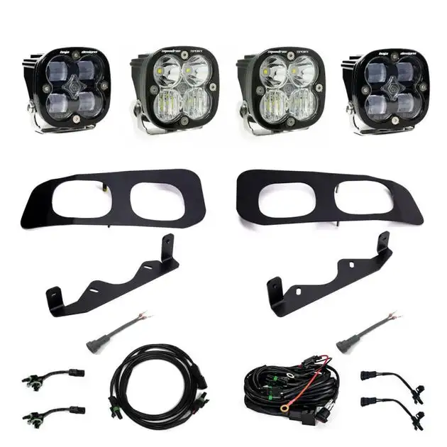 Baja Designs 2023+ Ford F250/F350 Super Duty Squadron SAE/Sport Fog Pocket Kit - Clear Toggle