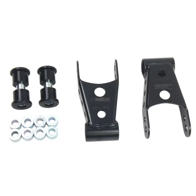 Belltech SHACKLE KIT Ford F150 (All Cabs Short Bed Only) 4WD 1in / 2in Rear Drop
