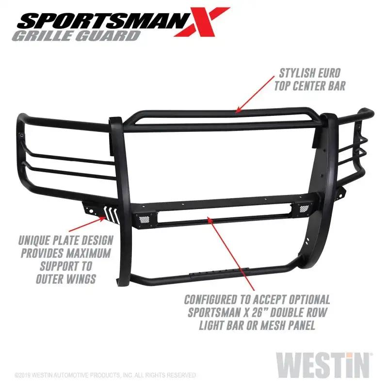 Westin 16+ Chevy Silverado 1500 Sportsman X Grille Guard - Textured Black