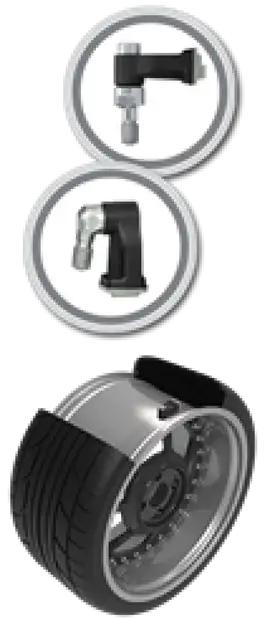 Schrader TPMS Sensor - Clamp-In Programmable 90 Degree EZ-Sensor ( valve stem not included )