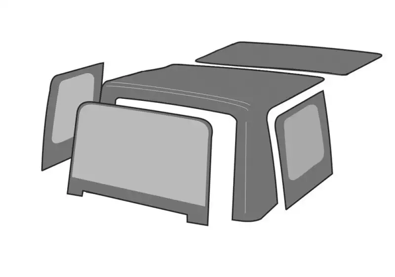 Rampage Jeep Wrangler(TJ) OEM Replacement Top - Black Denim